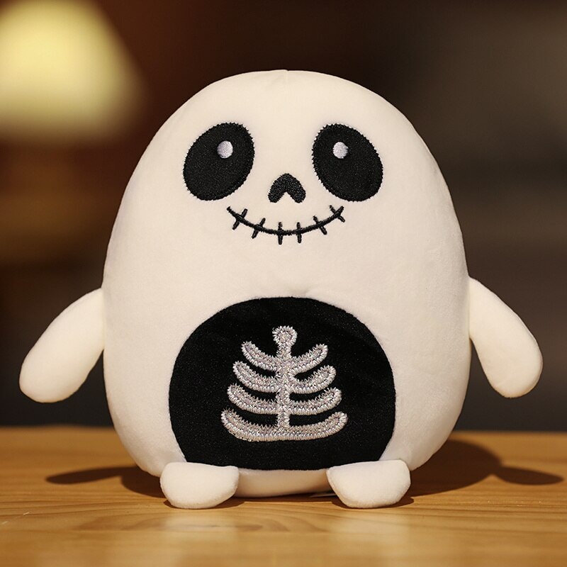 Kawaii Skeleton Pumpkin Zombie Frankenstein Vampire Halloween Plushies-Enchanted peach