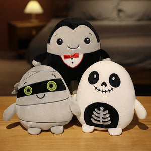 Kawaii Skeleton Pumpkin Zombie Frankenstein Vampire Halloween Plushies-Enchanted peach