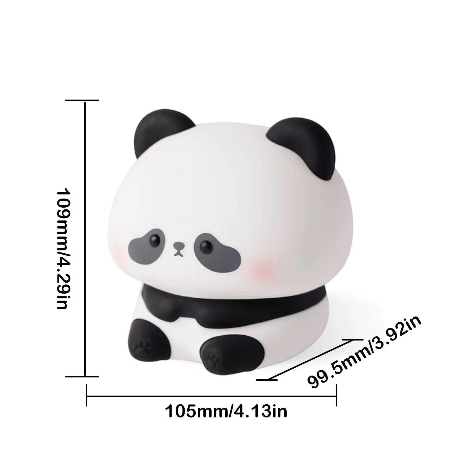 Kawaii Sleepy Panda LED Night Lights-Enchanted peach