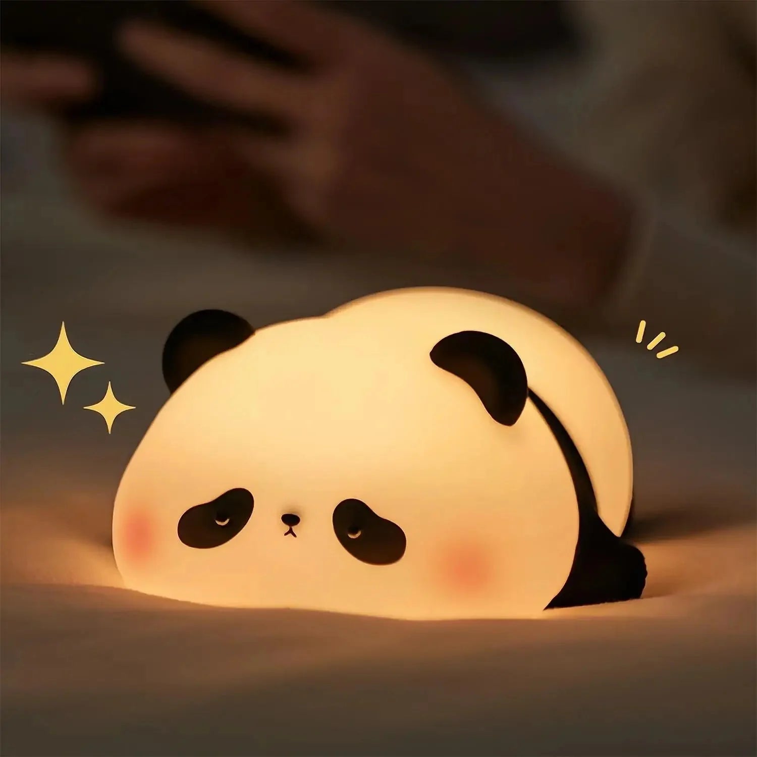 Kawaii Sleepy Panda LED Night Lights-Enchanted peach