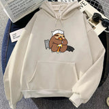 Kawaii Sloth with Cats Unisex Hoodie-Enchanted peach