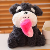 Kawaii Sooty the Black Fluffy Dog with Slipper Plushie-Enchanted peach