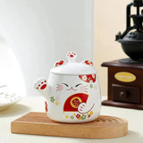 Kawaii Spotted Fortune Cat Mugs-Enchanted peach