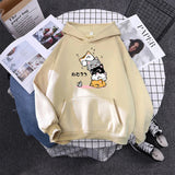 Kawaii Stacked Cats Unisex Hoodie-Enchanted peach