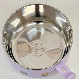 Kawaii Stainless Steel White Purple Ramen Bowl-Enchanted peach