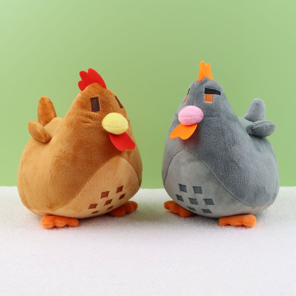 Kawaii Stardew Valley Chicken Plushie-Enchanted peach