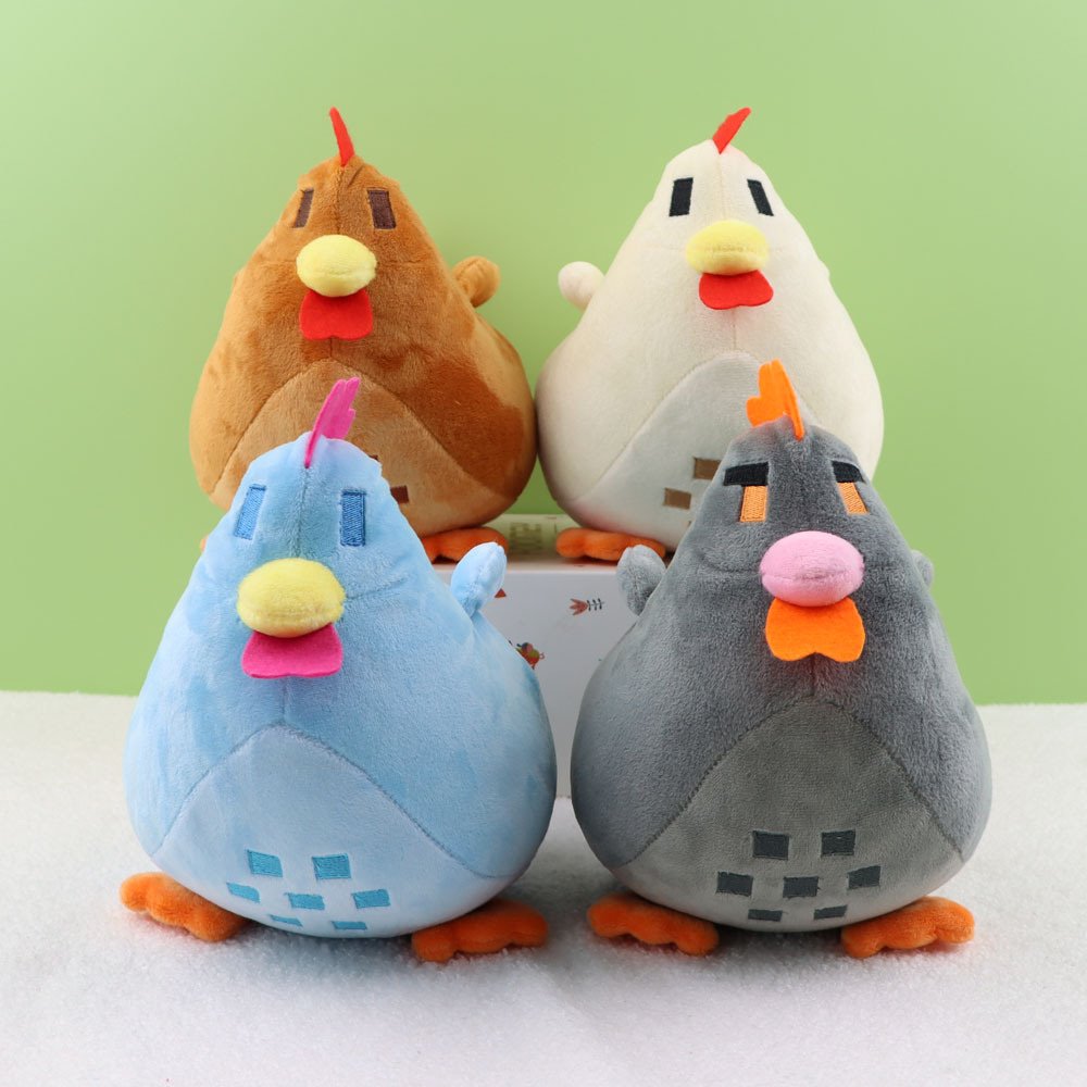 Kawaii Stardew Valley Chicken Plushie-Enchanted peach