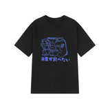 Kawaii Sweet Blue Bear Tee-Enchanted peach