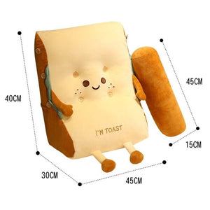 Kawaii Toasted Bread Back Support Plushie-Enchanted peach