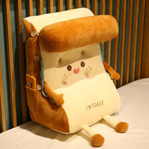 Kawaii Toasted Bread Back Support Plushie-Enchanted peach