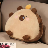 Kawaii Triangle Capybara Plush Pillows With Blanket-Enchanted peach