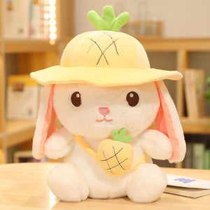 Kawaii White Adventure Bunny Plushies Family-Enchanted peach