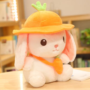 Kawaii White Adventure Bunny Plushies Family-Enchanted peach