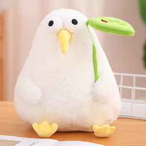 Kawaii White Kiwi Bird Plushie-Enchanted peach