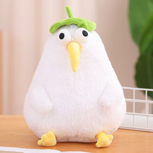 Kawaii White Kiwi Bird Plushie-Enchanted peach