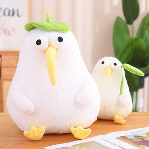 Kawaii White Kiwi Bird Plushie-Enchanted peach