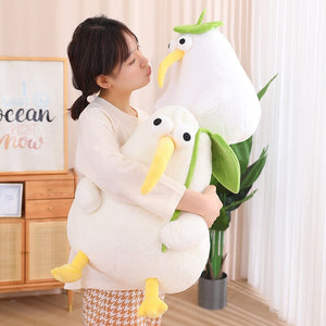 Kawaii White Kiwi Bird Plushie-Enchanted peach