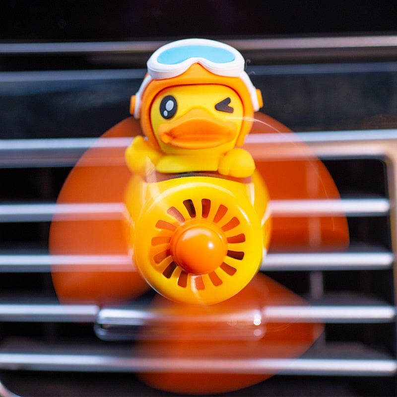 Kawaii Winking B-Duck Pilot Car Air Refresher Perfume Accessories-Enchanted peach