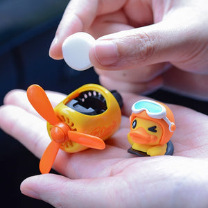 Kawaii Winking B-Duck Pilot Car Air Refresher Perfume Accessories-Enchanted peach