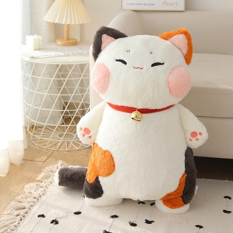 Kelly the Proud Lucky Fortune Cat Plush-Enchanted peach