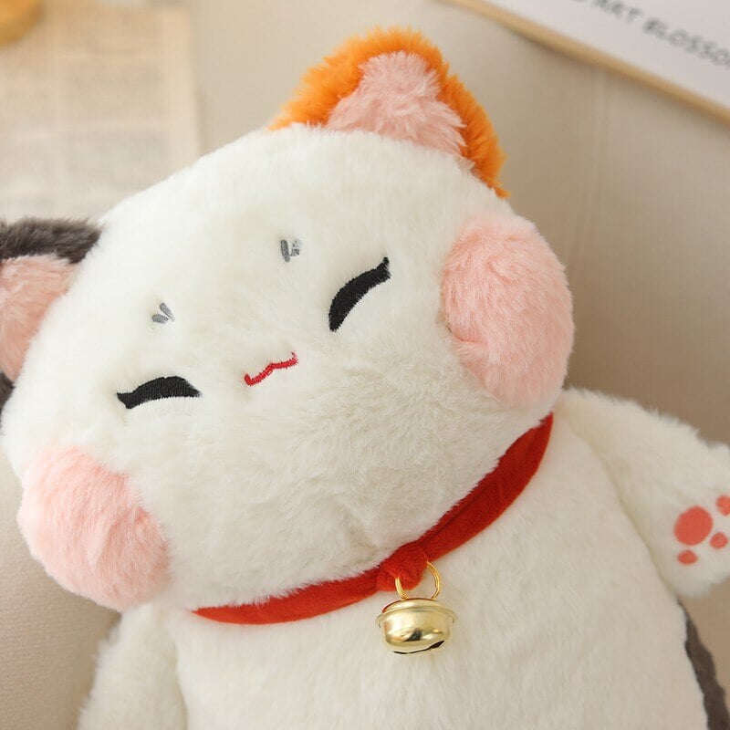 Kelly the Proud Lucky Fortune Cat Plush-Enchanted peach