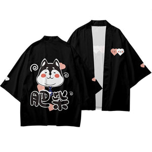 Kimono Japanese Shibu Inu Collections-Enchanted peach