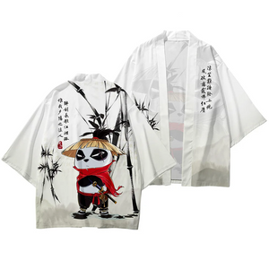 Kung Fu Panda Japanese-themed Bamboo Men's Kimono Set-Enchanted peach