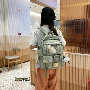 Large Functional Waterproof Kawaii Backpack-Enchanted peach