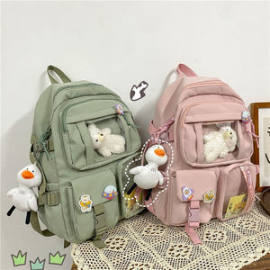 Large Functional Waterproof Kawaii Backpack-Enchanted peach