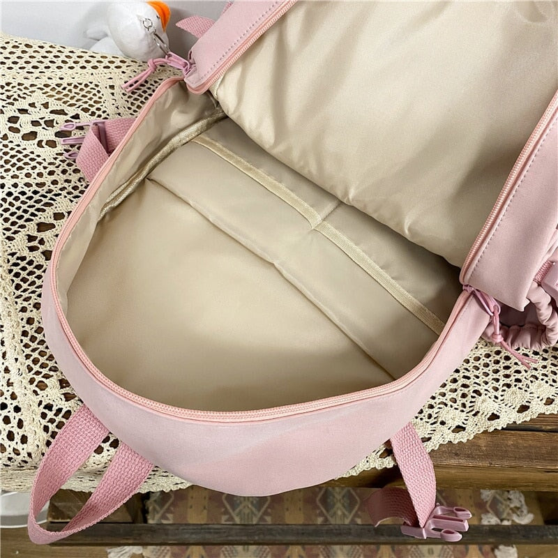 Large Functional Waterproof Kawaii Backpack-Enchanted peach