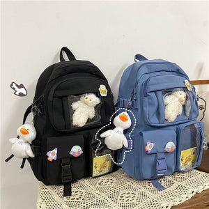 Large Functional Waterproof Kawaii Backpack-Enchanted peach