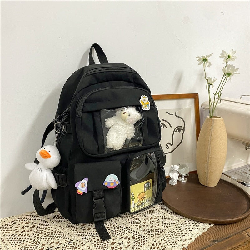 Large Functional Waterproof Kawaii Backpack-Enchanted peach