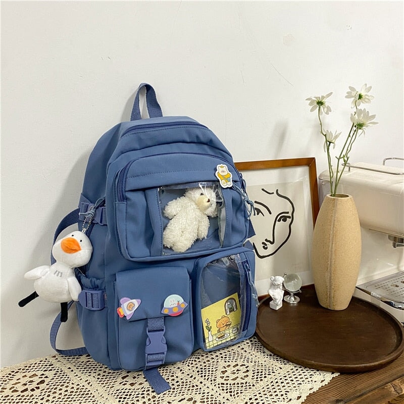 Large Functional Waterproof Kawaii Backpack-Enchanted peach