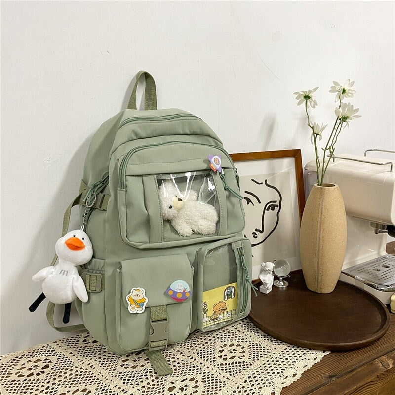 Large Functional Waterproof Kawaii Backpack-Enchanted peach