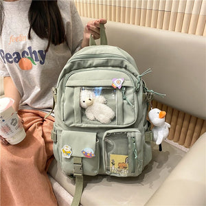 Large Functional Waterproof Kawaii Backpack-Enchanted peach