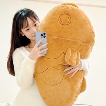 Large Kawaii Taiyaki Bone Carrot Animal Plushie Collection-Enchanted peach