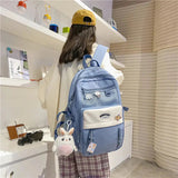 Large Kawaii Two-tone Backpack-Enchanted peach