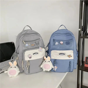 Large Kawaii Two-tone Backpack-Enchanted peach