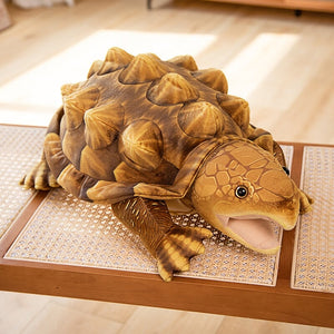 Large Lifelike Snapping Turtle Plushie-Enchanted peach