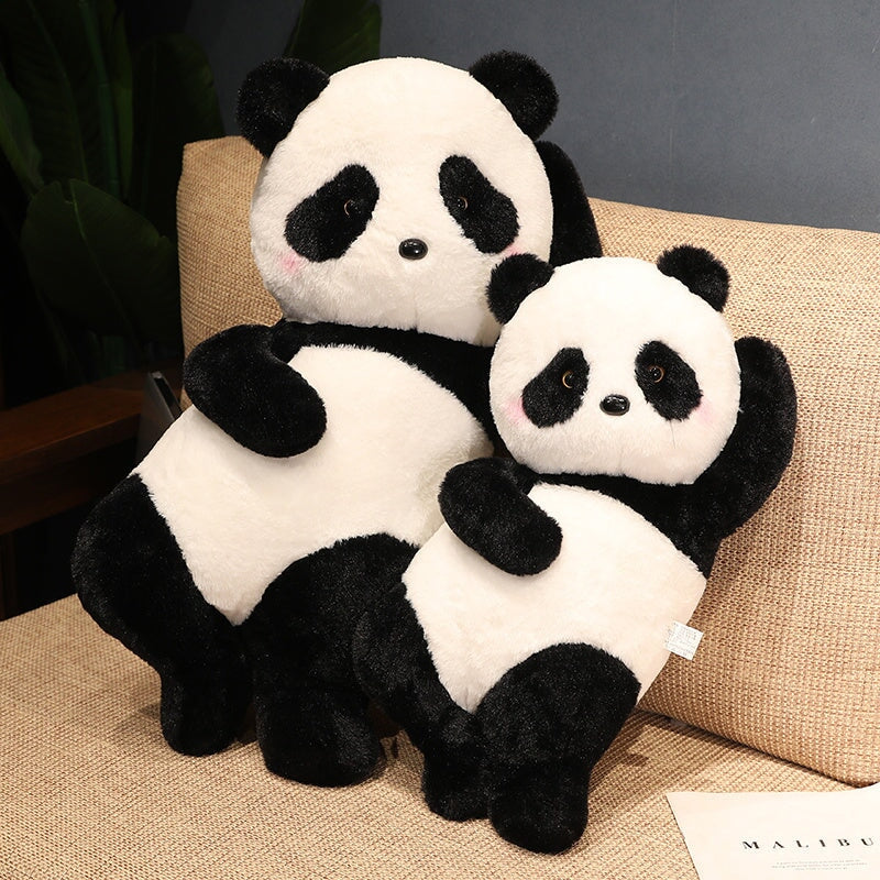 Laying Panda Plush-Enchanted peach