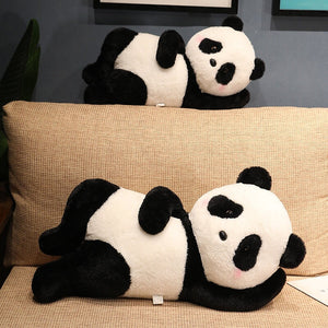 Laying Panda Plush-Enchanted peach