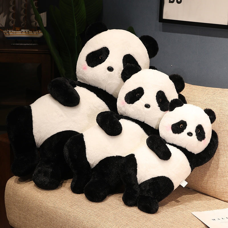 Laying Panda Plush-Enchanted peach