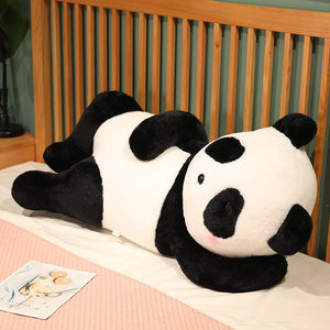 Laying Panda Plush-Enchanted peach