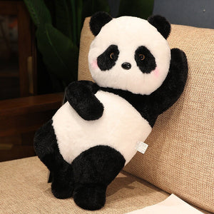 Laying Panda Plush-Enchanted peach