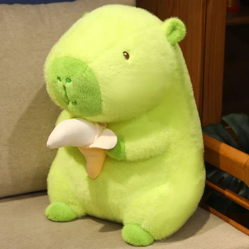 Lime Green Capybara Banana Plush-Enchanted peach