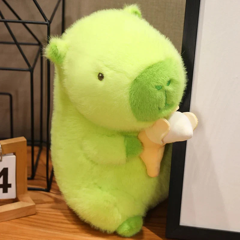 Lime Green Capybara Banana Plush-Enchanted peach