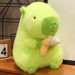 Lime Green Capybara Banana Plush-Enchanted peach