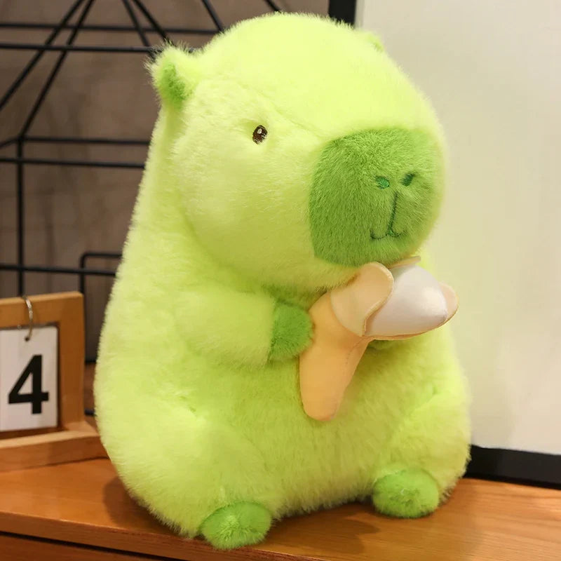 Lime Green Capybara Banana Plush-Enchanted peach