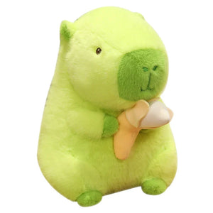 Lime Green Capybara Banana Plush-Enchanted peach