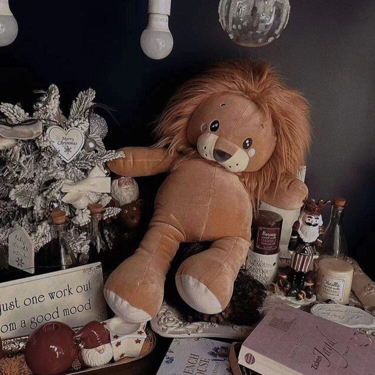 Lionel the Cute Wild Lion Plush-Enchanted peach